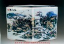 景德镇丰城籍艺术家 《山水》笔筒作者：李林洪