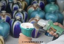 颜色釉淌釉底足旋切处理过程