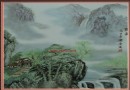装饰小品220元 德居 粉彩“听泉图”33cm小板