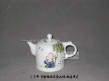 蔡志忠漫画（菜根谭，禅说）系列古彩景德镇陶瓷茶具成品展示