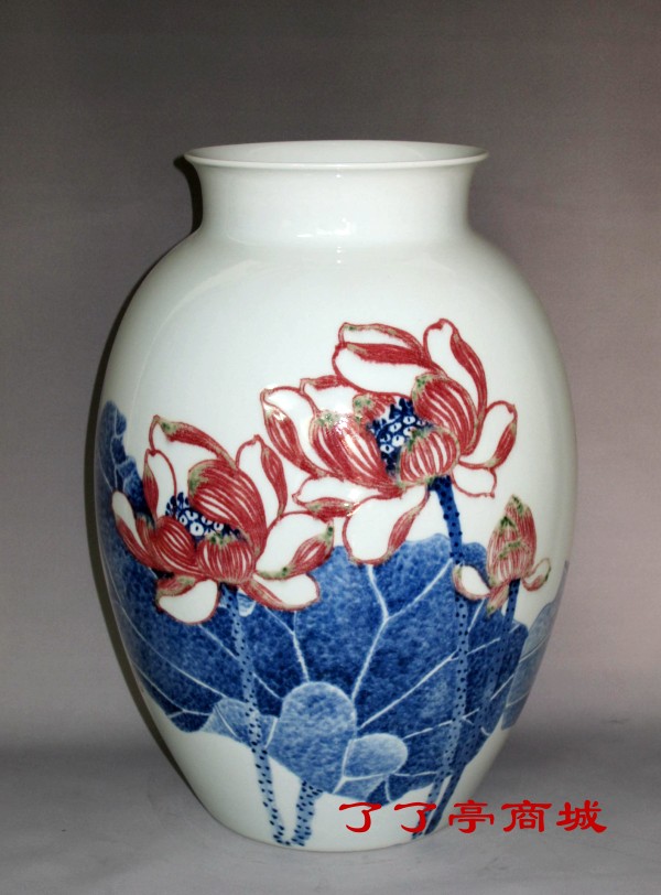《清香》·青花釉里红·李云峰（高级工艺美术师）
