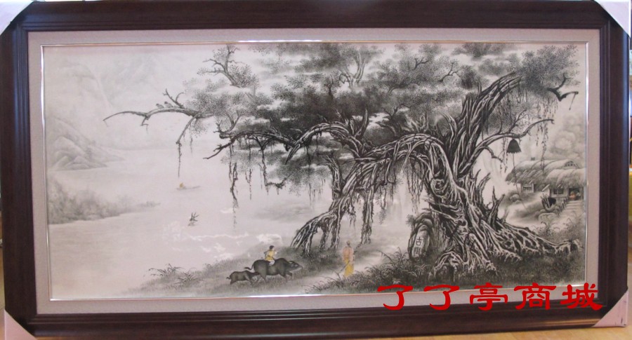 《牧归》．墨彩．汪则东（高级工艺美术师）