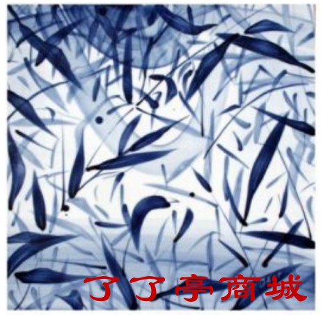 《一群流浪的叶子》.青花.干道甫(陶瓷美术硕士，景德镇陶瓷学院讲师.)