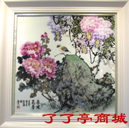 《春暖花香》釉上彩·邱启先（江西省工艺美术大师）