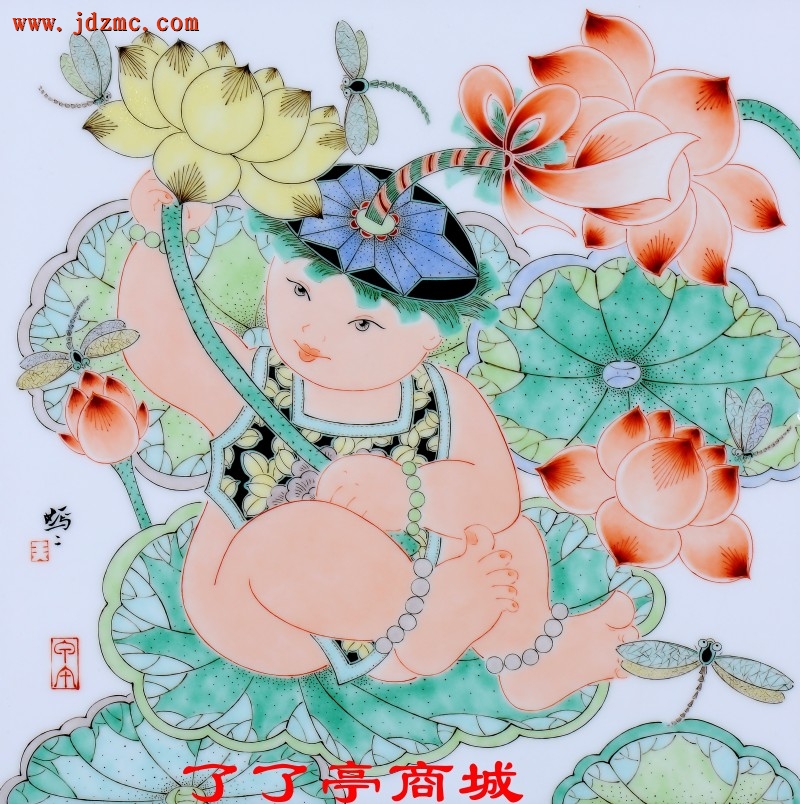 《荷香满塘》古彩．王嫣嫣（景德镇陶瓷学院陶瓷美术研究生，导师李磊颖）