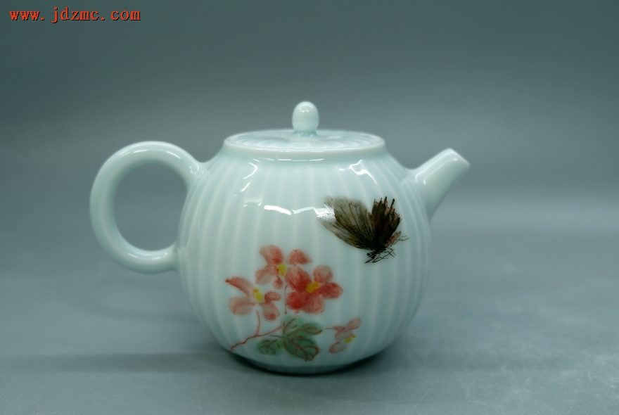 《乡趣.2》茶叶罐，粉彩.珐琅彩．宋士群(江西省高级工艺美术师)