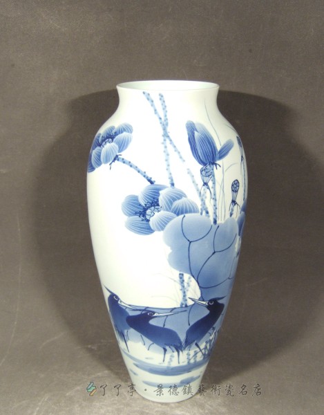 “花鸟图”·青花分水·黄文涛