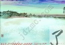 李少景 高温窑变釉加彩 高原情韵 75x41cm 价格：18000 2007.6.3