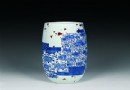 1995年作 施于人 蓝风系列之二 青花瓷瓶 成交价：--