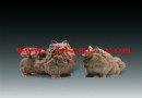 周国桢“蝴蝶犬”瓷雕（一对） 拍卖成交价：78，200