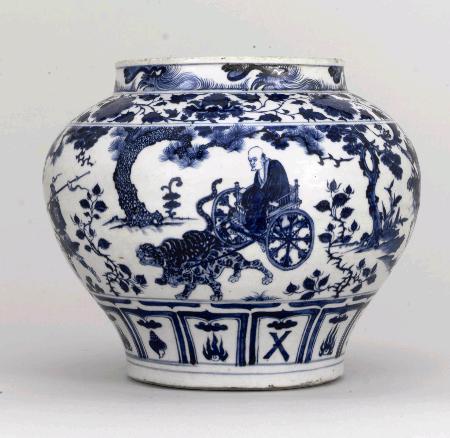 图文:中国元代青花图罐创拍卖纪录